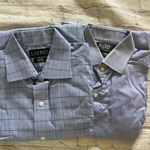 Mens Ralph Lauren Blue Dress Shirts Bundle